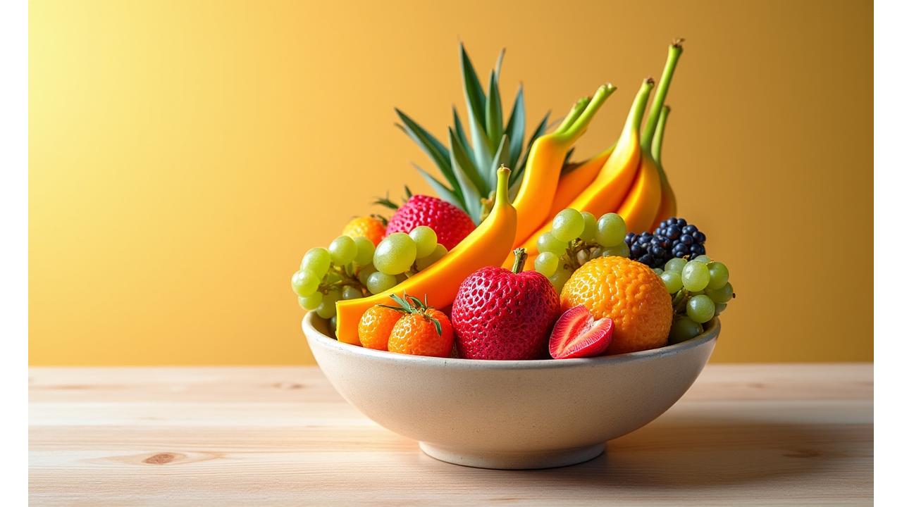 Pelbagai bowl buah sihat dengan hiasan superfood tempatan seperti pandan, roselle dan biji chia, disajikan dengan cantik.